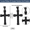 Beebeecraft 2Pcs 316 Surgical Stainless Steel Pendants STAS-BBC0006-13EB-2