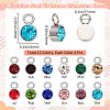 Beebeecraft 48Pcs 12 Colors Glass Rhinestone Charms RB-BBC0001-01-2