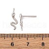 925 Sterling Silver Clear Cubic Zirconia Stud Earrings EJEW-F368-01P-5