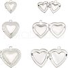 Unicraftale 18Pcs 3 Styles 304 Stainless Steel Locket Pendants STAS-UN0023-24-1