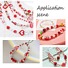 GOMAKERER 80G DIY Acrylic Beads & Pendants Mobile Phone Wrist Strap Making Finding Kit MACR-GO0001-08A-7