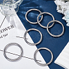 SUNNYCLUE 6Pcs 304 Stainless Steel Linking Rings FIND-SC0010-47-4