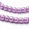 Eco-Friendly Dyed Glass Pearl Round Beads Strands HY-A002-4mm-RB056-2