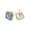 Brass Stud Earrings EJEW-E252-06C-2