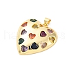 Brass Micro Pave Cubic Zirconia Pendants KK-D325-30G-2