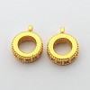Ring Brass Micro Pave Cubic Zirconia Tube Bails ZIRC-N003-05G-1