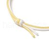 16Pcs Two Tone Waxed Polyester Cord Bracelets for Men Women BJEW-JB11790-5