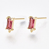 Brass Stud Earring Findings KK-T038-492B-1