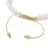 Natural Agate Adjustable Braided Beaded Bracelets BJEW-JB11669-01-4