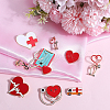 SUNNYCLUE 9Pcs 9 Styles Medical Theme Alloy Brooches MEDI-SC0001-01-4