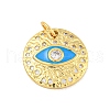 Rack Plating Brass Micro Pave Cubic Zirconia Pendants KK-P277-26G-05-1