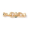 Brass Micro Pave Cubic Zirconia Fold Over Clasps KK-C062-082G-1