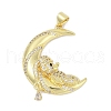 Brass Micro Pave Cubic Zirconia Pendants KK-D317-139G-1