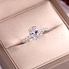 925 Sterling Silver Micro Pave Cubic Zirconia Finger Rings for Women KK5003-2-1