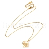 Brass Clear Cubic Zirconia Pendant Necklaces for Women NJEW-B121-01G-03-4