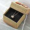 304 Stainless Steel Crystal Rhinestone Pendant Cable Chain Necklaces for Women NJEW-C062-01F-G-3