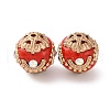 Handmade Resin Indonesia Round Beads IPDL-P005-10KCG-01-1