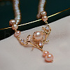 Mother's Day Jewellery Brass Clear Cubic Zirconia Deer Pendant Necklaces FS-WG04B7F-02-1
