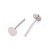 Rhodium Plated 925 Sterling Silver Ear Stud Findings X-STER-A003-80-2