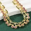 Brass Micro Pave Cubic Zirconia Link Bracelets for Women BJEW-Z126-05G-02-2
