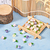 25Pcs 5 Colors Acrylic Charms KY-TA0001-22-4