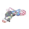 Christmas Cat Shape Acrylic Pendant Decoration HJEW-E007-01G-06-5