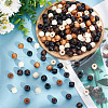 GOMAKERER 240Pcs 4 Styles Wood European Beads WOOD-GO0001-11-4