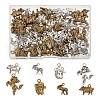 ARRICRAFT 64Pcs 8 Styles Tibetan Style Alloy Pendants FIND-AR0005-03-1