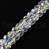 Transparent Electroplate Glass Beads Strands GLAA-Q099-J01-10-2