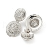 Oval Brass Pave Clear Cubic Zirconia Dangle Stud Earrings EJEW-M258-29P-2