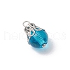 8Pcs 8 Colors Glass Charms PALLOY-JF03326-4