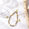 3Pcs 3 Colors Dyed Natural Banded Agate & Wood Round Beaded Phone Hand Strap Chains HJEW-JM03365-4