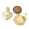 Rack Plating Heart Brass Dangle Stud Earrings EJEW-H143-16G-5