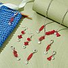 Baking Painted Alloy Pendant Locking Stitch Markers HJEW-AB00118-4