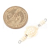 10Pcs 2 Colors Dyed Synthetic Turquoise Turtle Rondelle Beaded Connector Charms PALLOY-JF04013-3