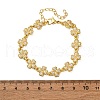 Brass Micro Pave Clear Cubic Zirconia Link Bracelets for Women BJEW-D342-04G-4