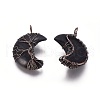Natural Obsidian Tree of Life Wire Wrapped Pendants G-L520-E03-R-NF-2
