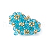 Seed Beads Beaded Charms PALLOY-MZ00341-04-3