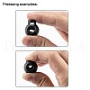 1-Hole Dyed Iron Spring Loaded Eco-Friendly Plastic Round Buckle Cord Toggle Lock Beans Stoppers for Sportwear Luggage Backpack Straps X-FIND-E004-60B-18mm-4