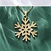 Snowflake 304 Stainless Steel Pendant Necklaces NJEW-M096-07G-4
