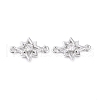 Brass Micro Pave Cubic Zirconia Links ZIRC-L097-012P-1