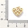 Heart Brass ABS Plastic Imitation Pearl Charms KK-Q017-22G-3