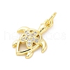 Brass Micro Pave Cubic Zirconia Pendants KK-D325-34G-2