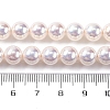 UV Plating Pearlized Glass Pearl Beads Strands GLAA-F128-01B-T02-2