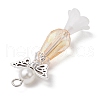 Acrylic with ABS Plastic Imitation Pearl Pendants PALLOY-JF03926-01-5