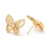 Crystal Rhinestone Butterfly Stud Earrings EJEW-M209-08G-2
