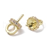 Brass with Cubic Zirconia Peg Bails KK-B087-13A-G-3