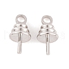 Rack Plating Brass Cup Peg Bails Pin Pendants KK-K277-01P-2
