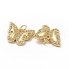 Brass Cubic Zirconia Pendants ZIRC-I062-12G-3