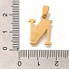 Ion Plating(IP) 304 Stainless Steel Rhinestone Pendants STAS-U035-01G-N-3
